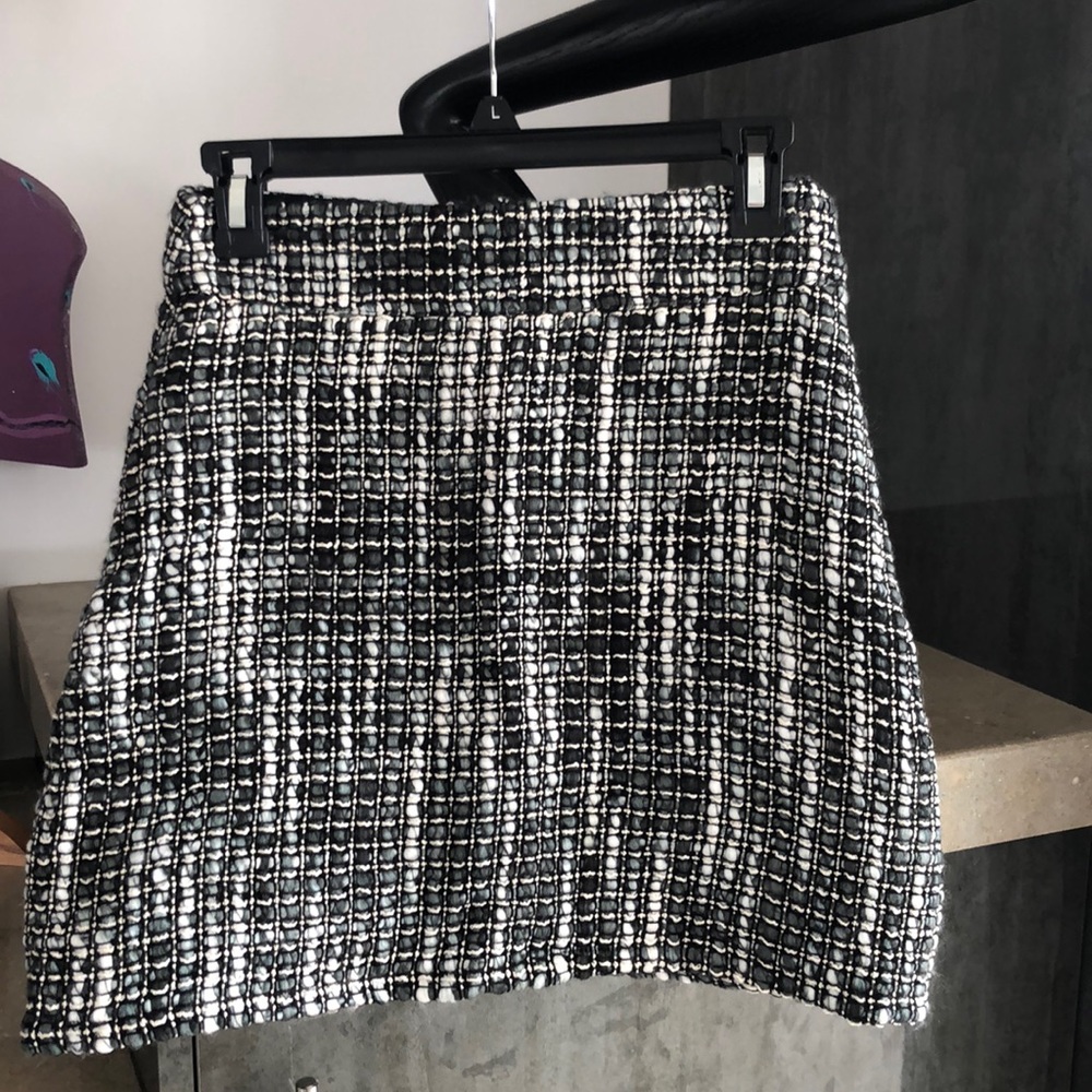 MINI SKIRT WOVEN BLACK MULTI COLOR